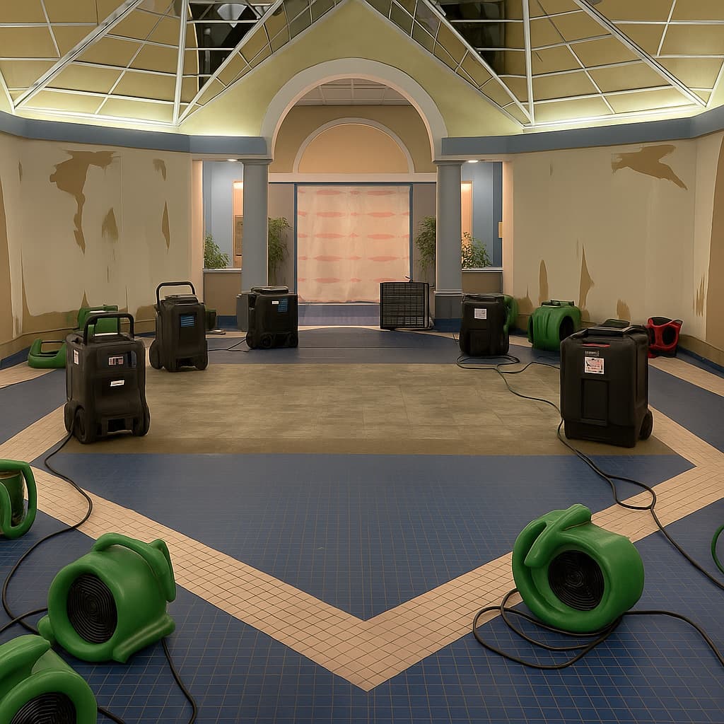 Commercial water damage restoration